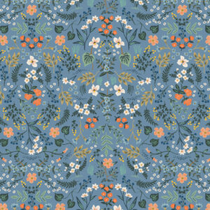 Blue Metallic Fabric Tela Rifle Paper Co.