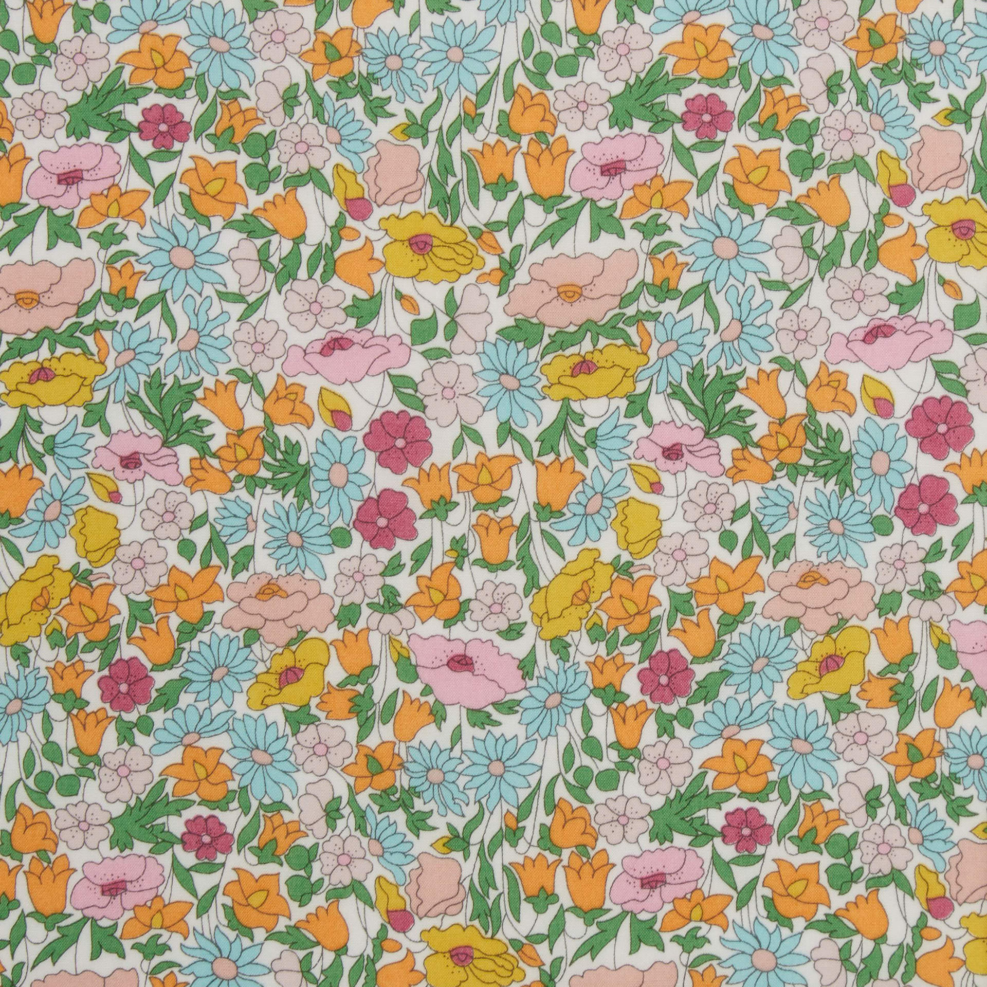 Tela Liberty Poppy Forest A Tana Lawn Cotton