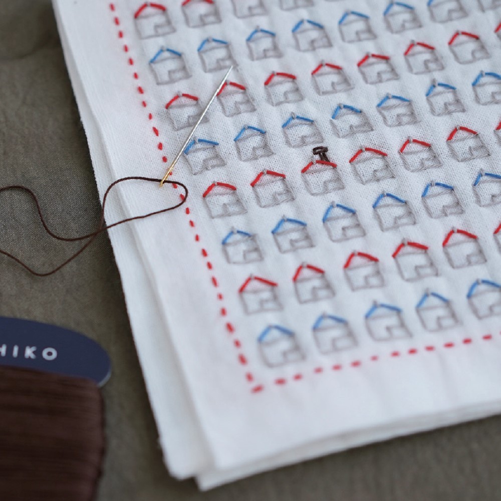 1158_sample Sashiko Sampler Daruma