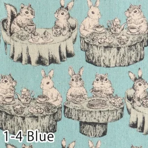 Loneta Tea Party Turquesa