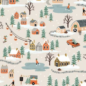 Holiday Village Cream Tela Rifle Paper Co.