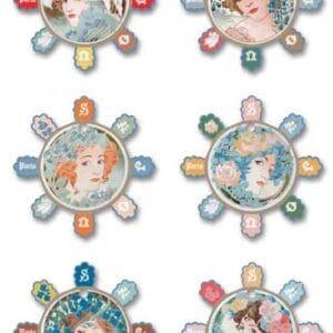 Organizador de hilos Retratos Art Nouveau