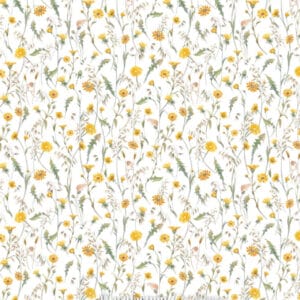 Tela Jardin flores amarillas Acufactum