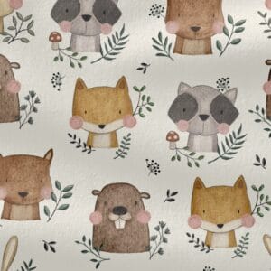 Popelin premium animales del bosque