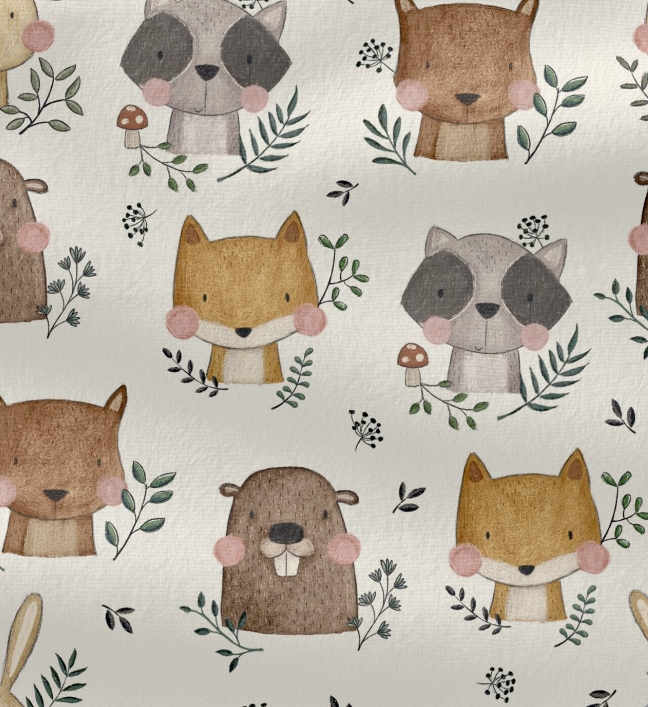 Popelin premium animales del bosque