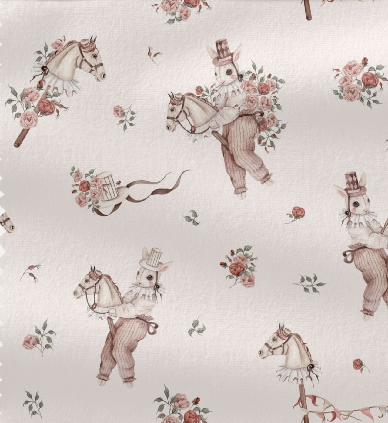 Popelin premium caballitos