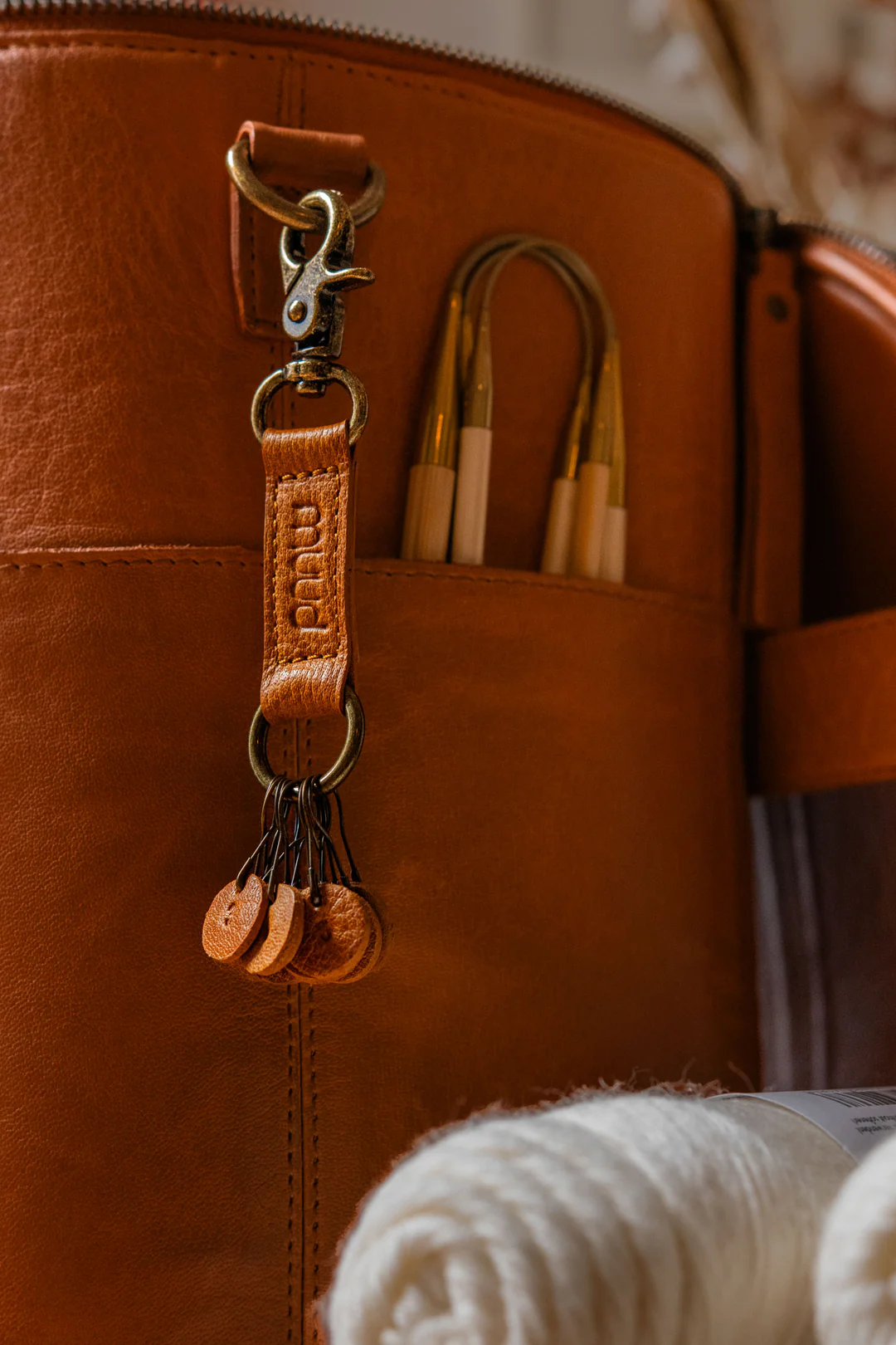 Feliz Llavero con marcadores muud