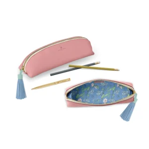 Rosa, interior flores azul