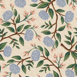 Loneta Wildwood Crema Peonies Rifle Paper Co.