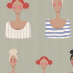 Tela Tilda Me and my friends khaki