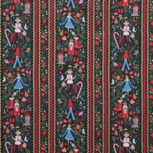 Canvas Holly Jolly Nutcracker black Gold Rifle Paper Co